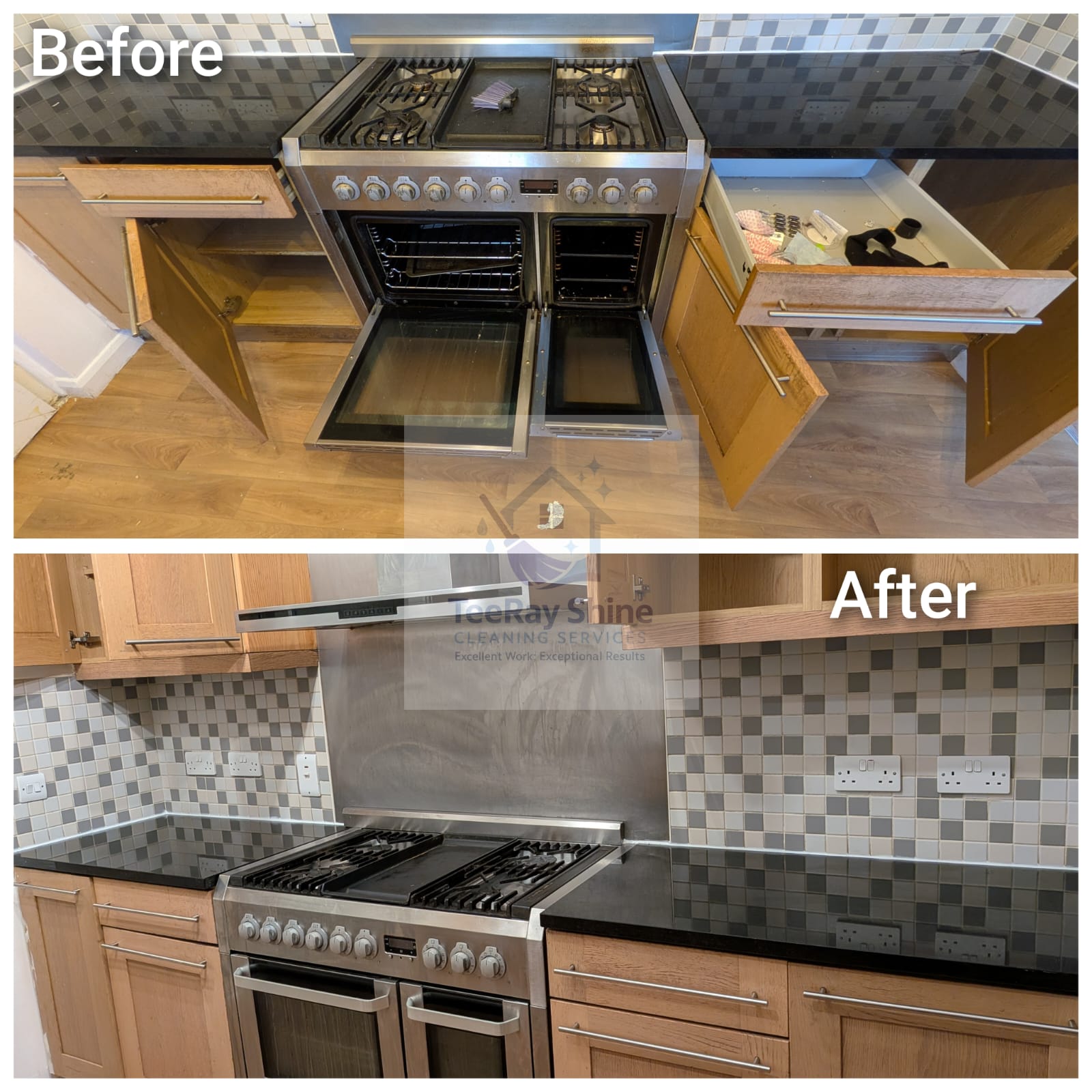 Spotless kitchen cleaning